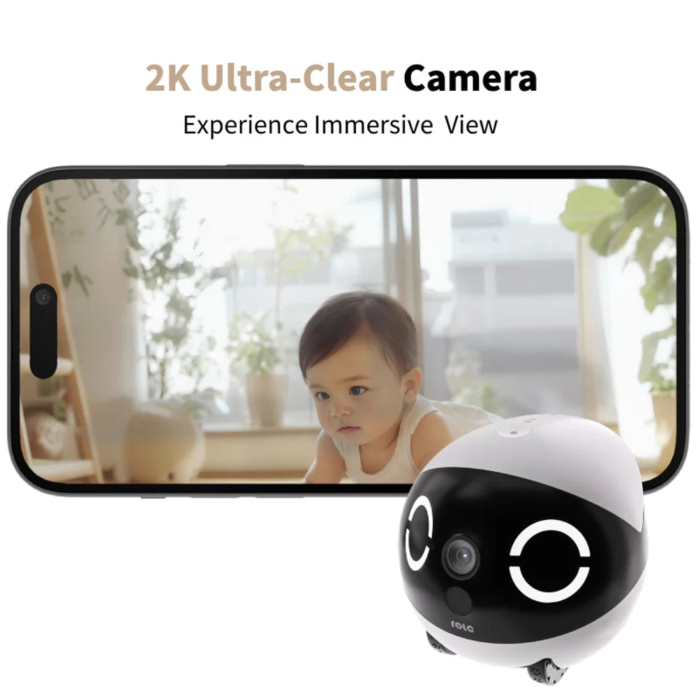 Enabot ROLA Mini Pet Companion Robot 2K Camera Intelligent Robot Remote Monitoring Robot Wireless for Dog Cat Baby