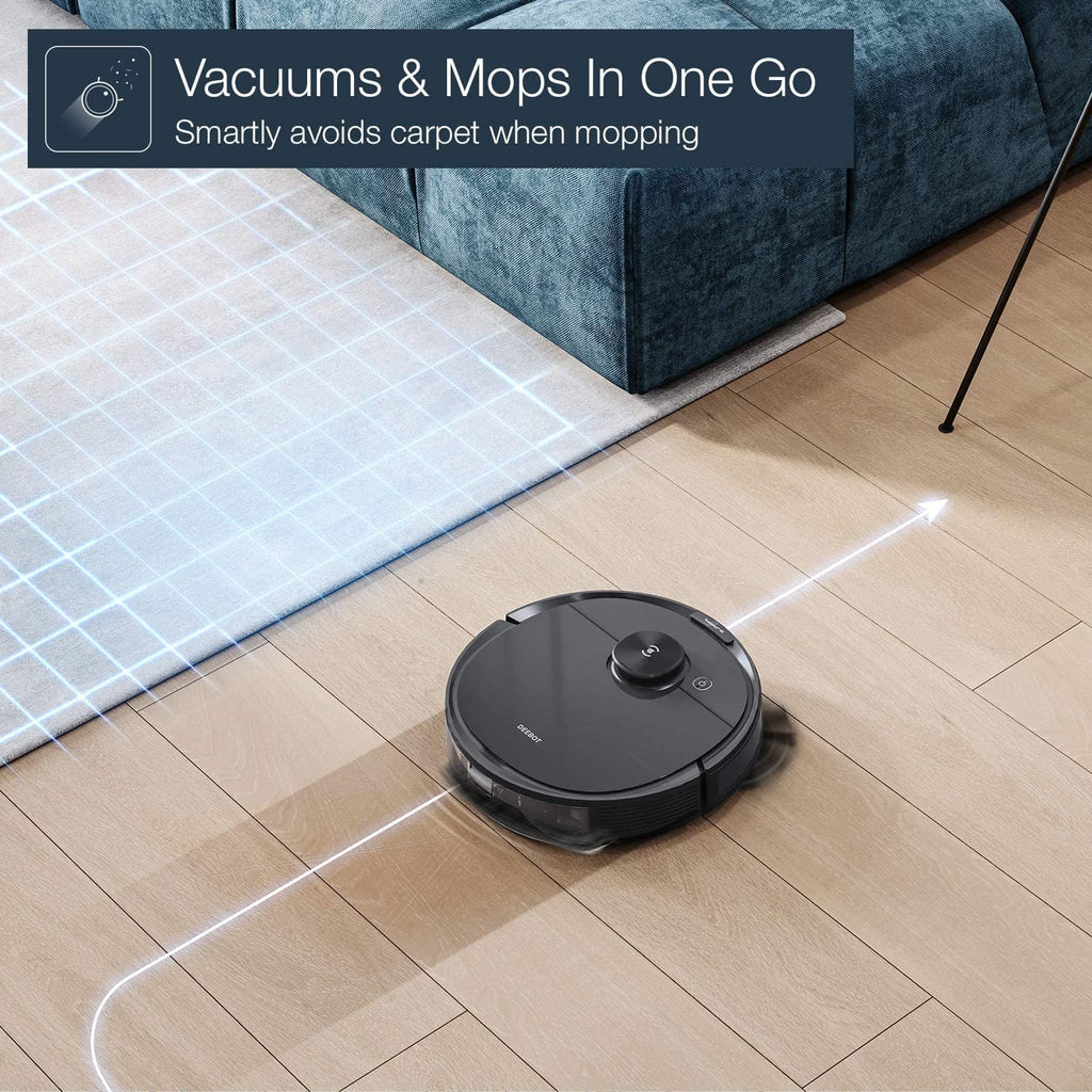 DEEBOT N8+ Vacuum & Mop Robot with Advanced Laser Mapping and Auto-Empty Station