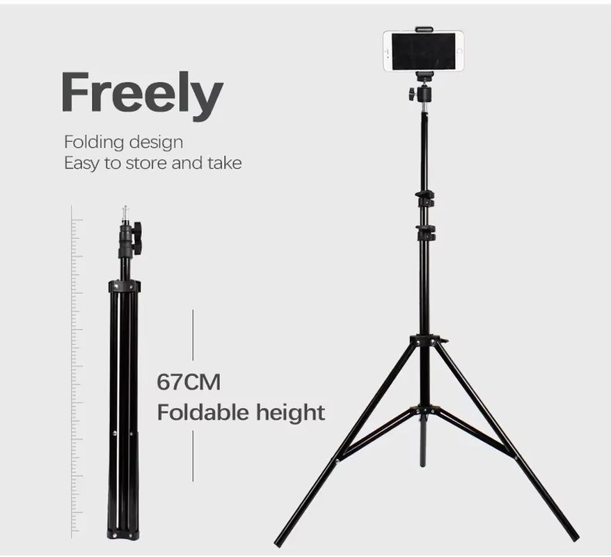 Phone and Ipad Tripod Stand Foldable Floor Tablet Stands Height Adjustable 360 Rotating Tablet Holder Mount for Ipad