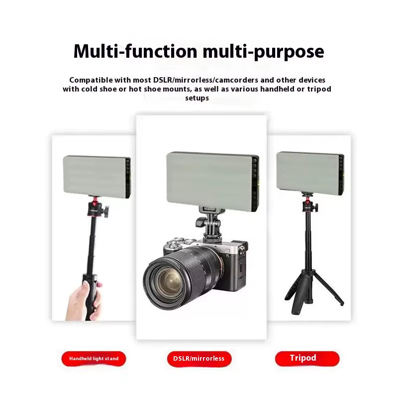 10W RGB Changeable Dimming USB 5V Makeup Tripod Stand Phone Holder Photographic Fill Light LED Live Streaming Lamp Portable